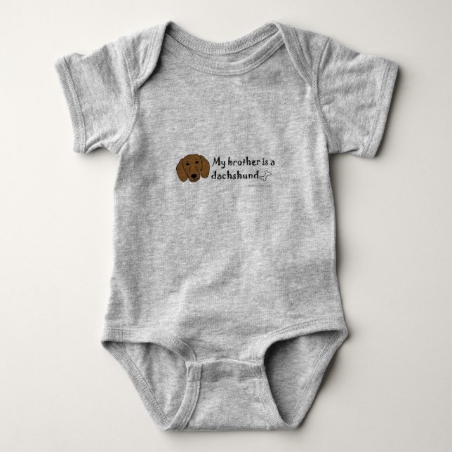 Body Para Bebê dachshund (Frente)