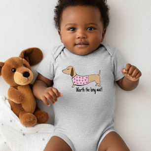 Body Para Bebê Dachshund Baby Vale a Pena