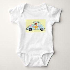 Body Para Bebê Dachshund em carro hippie