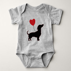 Body Para Bebê Dachshund Love Balloon Light - Sweet Baby Edition