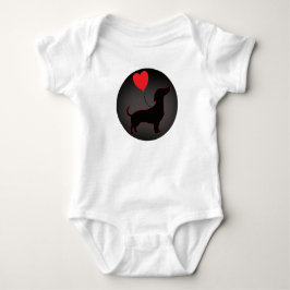 Body Para Bebê Dachshund Love Balloon Shirt - Sweet Baby Edition