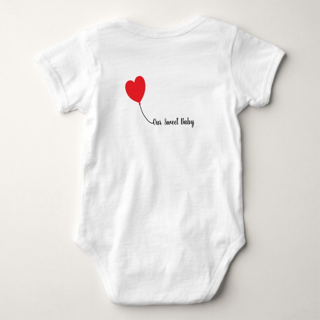 Body Para Bebê Dachshund Love Balloon Shirt - Sweet Baby Edition (Verso)