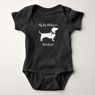 Body Para Bebê Dachshund Weiner Cão Chá de fraldas Sexo Neutro