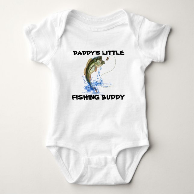 Body Para Bebê Daddys Little Fish Buddy (Frente)