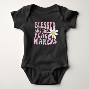 Body Para Bebê Daisy and Peace Makers Slogan