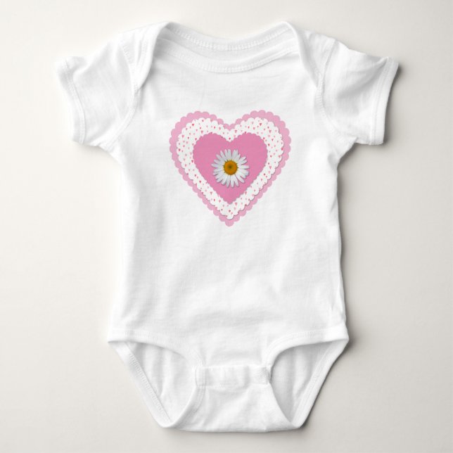 Body Para Bebê Daisy Heart Bodydress (Frente)