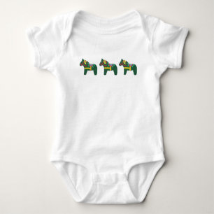 Body Para Bebê Dala Horse Baby Romper