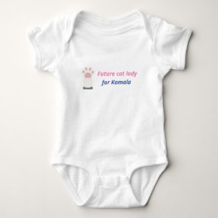 Body Para Bebê Damas do gato do futuro apoiando Kamala Harris