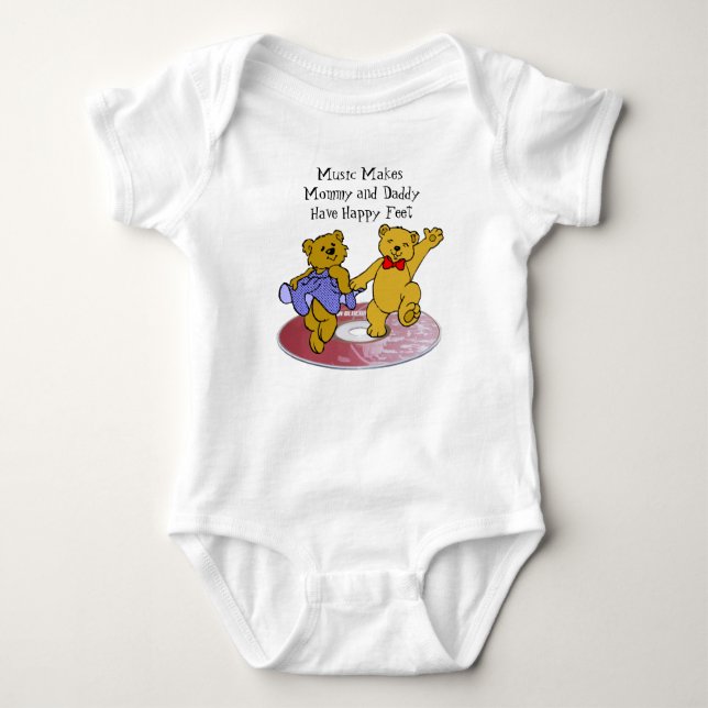 BODY PARA BEBÊ DANÇA BEARS-T-SHIRT (Frente)
