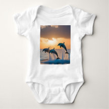 Dançando no Suco: Três Golfinhos Pulando