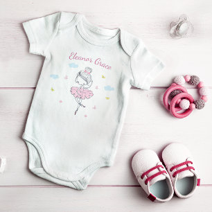 Body Para Bebê Dançarina de Balé pintada, pintada à mão, de macac