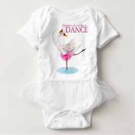 Body Para Bebê Dance swan bailarina whimsy art slogan roupa
