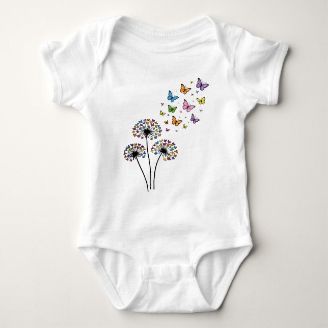 Body Para Bebê Dandelion butterfly flow (Frente)