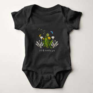 Body Para Bebê Dandelions Cultivam o Design da Natureza