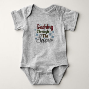 Body Para Bebê Dashing Through The Snow Baby Bodydress
