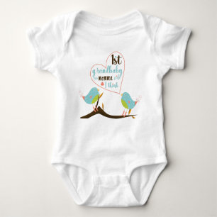 Body Para Bebê De "Bodysuit do bebê primeiro Grandbaby" de dois