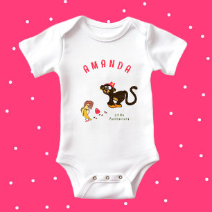 Body para bebê de macaco pequeno