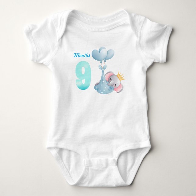 Body para bebê de nove meses (Frente)