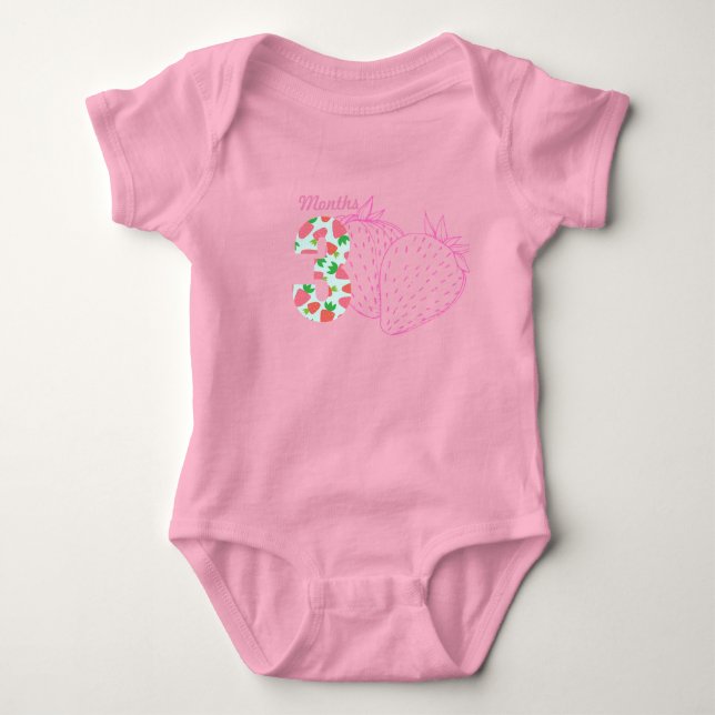 Body para bebê de três meses (Frente)