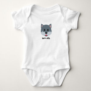 Body Para Bebê De uma peça só infantil gráfico do lobo