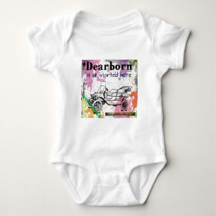 Body Para Bebê Dearborn - ele todo o começado aqui - roupa