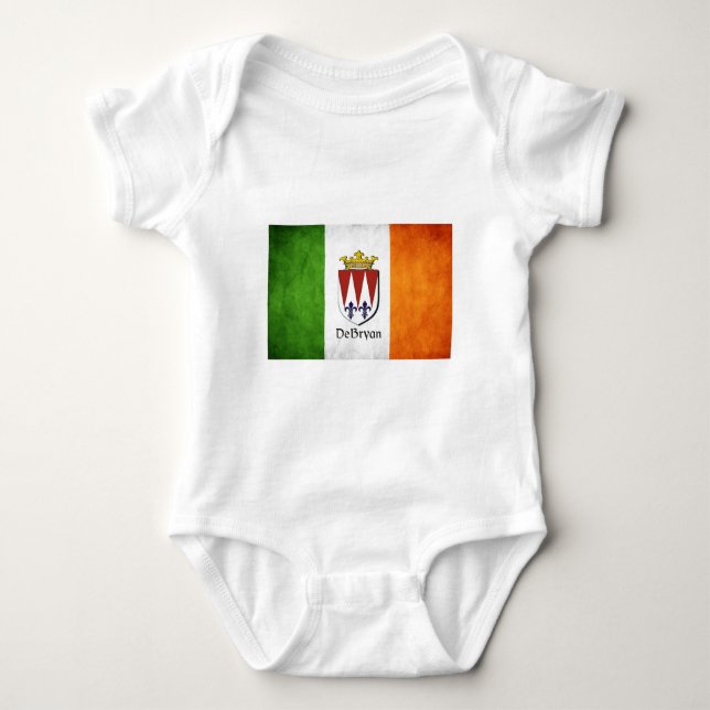 Body Para Bebê DeBryan Irish Flag (Frente)