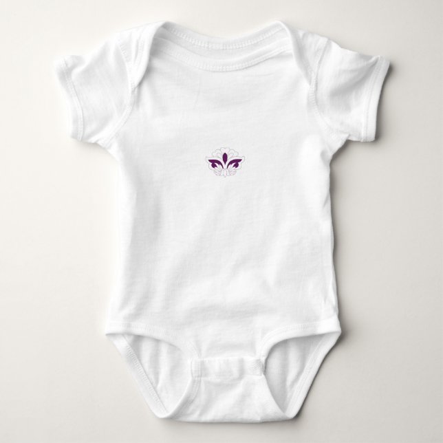 Body Para Bebê Decoração magenta avermelhada (Frente)