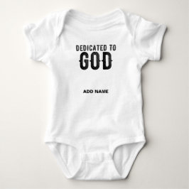 BODY PARA BEBÊ DEDICADO A DEUS TEXTO PRETO RESFRIANTE PERSONALIZÁ