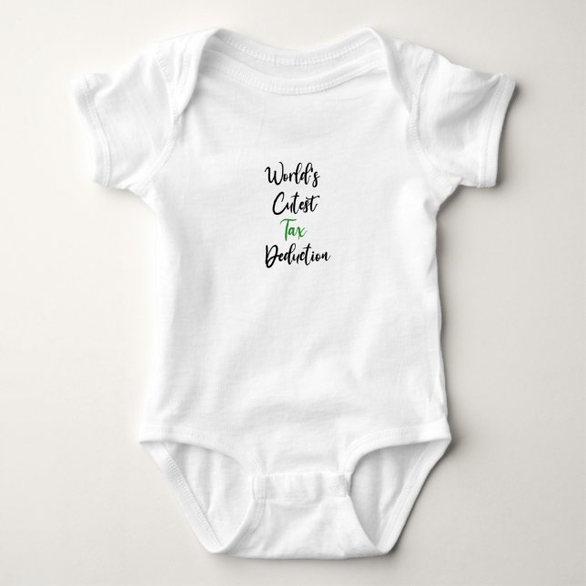 Body Para Bebê Dedução Fiscal mais baixa do mundo Bebê, (Frente)