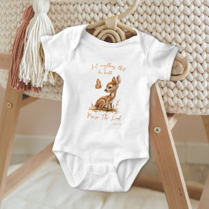 Body Para Bebê Deer E Butterfly Louvem O Senhor Christian
