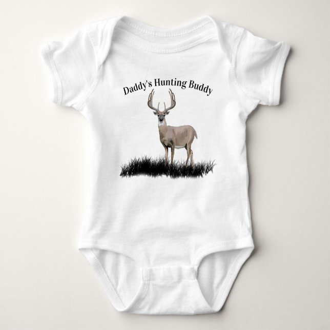 Body Para Bebê Deer Hunting Buddy (Frente)