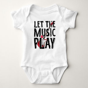 Body Para Bebê Deixe A Música Tocar Violão Elétrico