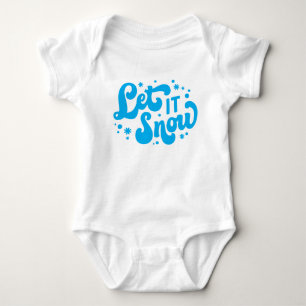 Body Para Bebê Deixe-o nevar Design de inverno