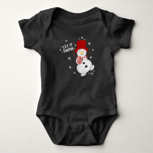 Body Para Bebê Deixe-o nevar, Neve, Bebê.