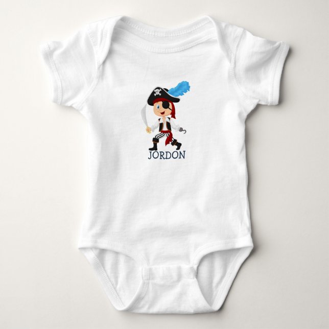 Body Para Bebê Delicioso Bodysuit de Pirata Bebê (Frente)