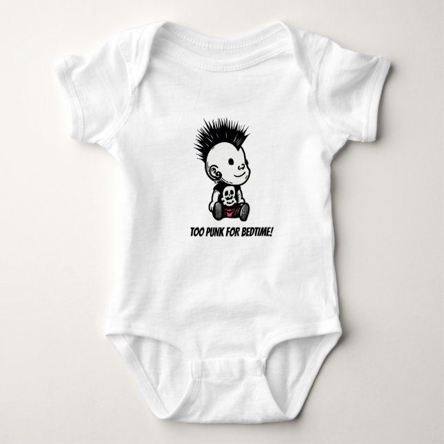 BODY PARA BEBÊ 'DEMAIS PUNK PARA O BEDTIME' (Frente)