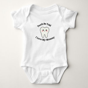 Body Para Bebê Dente Contado Eu Amo Minha Mamãe, Bebê Fofo, Engra