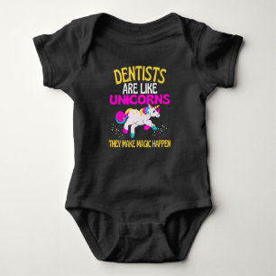 Body Para Bebê Dentist Unicorn , Dentistas Magos do Unicórnio