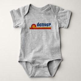 Body Para Bebê Denver Love Baby Unisex, inspirado na Vintage