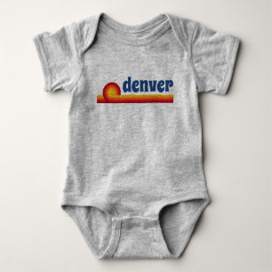 Body Para Bebê Denver Love Baby Unisex, inspirado na Vintage