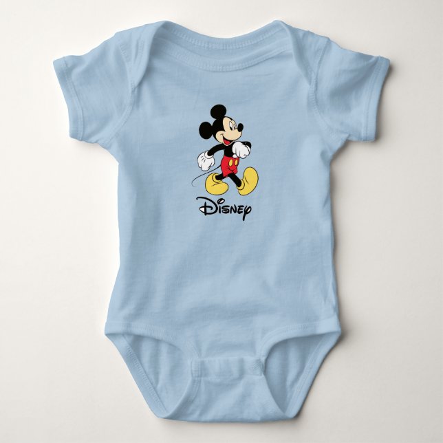 Body Para Bebê desenho animado de microfone do rato da disney (Frente)