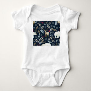 Body Para Bebê Desenho Da Mão Do Urso Da Água