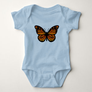 Body Para Bebê Desenho de Borboleta Monarca - Bodysuit de Jersey 
