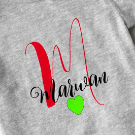 Body Para Bebê Desenho de Monograma Frente e Verso - Nome Único