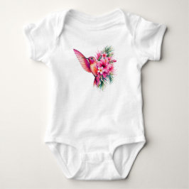 Body Para Bebê Desenho de pássaro aquarela PNG de beija-flor Fran