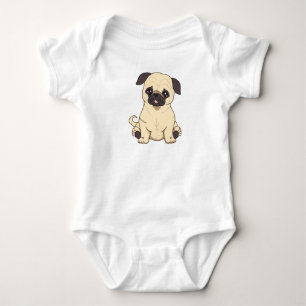 Body Para Bebê Desenho do Pug por edição limitada de Pablo