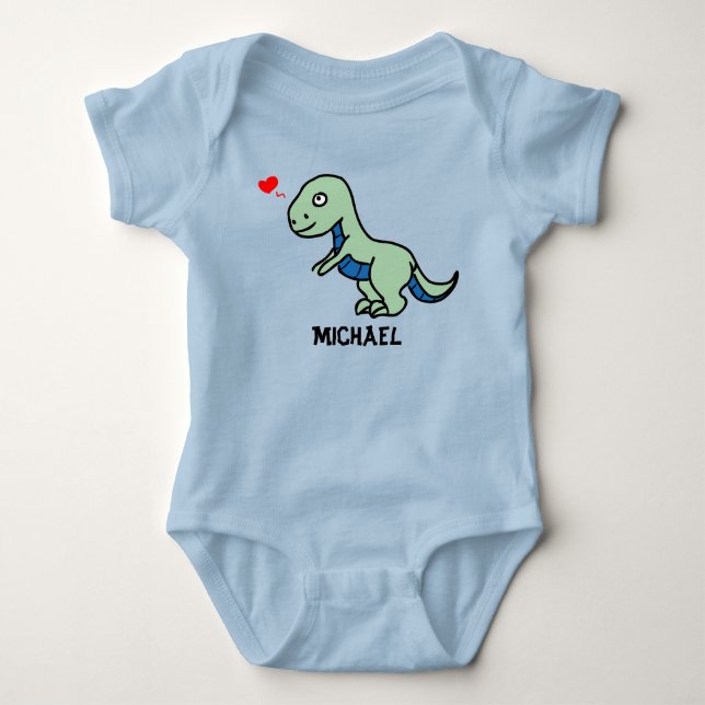 Body Para Bebê Desenho infantil de um T-Rex (Frente)