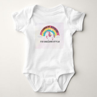 Body Para Bebê Desenho mágico de unicórnio com arco-íris para beb