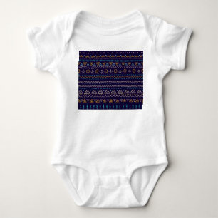 Body Para Bebê Desenho-Mão Tribal: Padrão Étnico-Sem-Mão