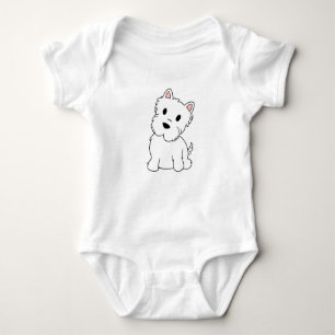 Body Para Bebê desenhos animados do westie